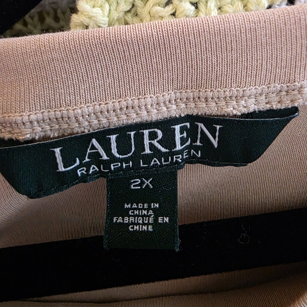 Polo by Ralph Lauren Neutral Beige Boatneck Short Sleeve Tunic - Picture 3 of 3
